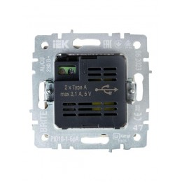 Розетка BRITE USB A+A 3.1А РЮ10-1-БрА механизм алюм. IEK BR-U21-D31-K47