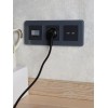 Розетка BRITE USB A+A 3.1А РЮ10-1-БрГ механизм графит IEK BR-U21-D31-K53