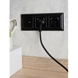 Розетка BRITE USB A+C 18Вт РЮ11-1-БрЧ механизм черн. IEK BR-U22-018-K02