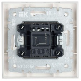 Выключатель 1-кл. СП BRITE ВСР10-1-0-БрБ 10А в сборе бел. IEK BR-V10-0-10-K01-F