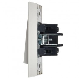 Выключатель 1-кл. СП BRITE ВСР10-1-0-БрБ 10А в сборе бел. IEK BR-V10-0-10-K01-F