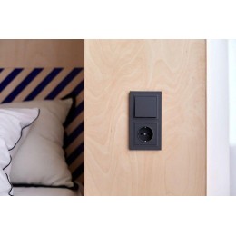 Выключатель 1-кл. СП BRITE ВС10-1-0-БрГ 10А механизм графит IEK BR-V10-0-10-K53