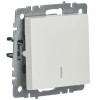 Выключатель 1-кл. СП BRITE ВС10-1-1-БрБ 10А с индик. механизм бел. IEK BR-V10-1-10-K01