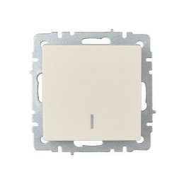 Выключатель 1-кл. СП BRITE ВС10-1-1-БрКр 10А с индик. механизм беж. IEK BR-V10-1-10-K10