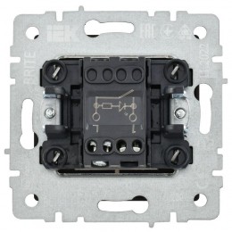 Выключатель 1-кл. СП BRITE ВС10-1-1-БрМ 10А с индик. механизм маренго IEK BR-V10-1-10-K35