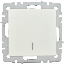 Выключатель 1-кл. СП BRITE ВС10-1-1-БрЖ 10А с индик. механизм жемчуж. IEK BR-V10-1-10-K36