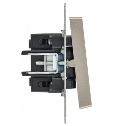 Выключатель 1-кл. СП BRITE ВС10-1-1-БрШ 10А с индик. механизм шампань IEK BR-V10-1-10-K37