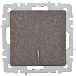 Выключатель 1-кл. СП BRITE ВС10-1-1-БрТБ 10А с индик. механизм бронза IEK BR-V10-1-10-K45