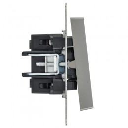 Выключатель 1-кл. СП BRITE ВС10-1-1-БрС 10А с индик. механизм сталь IEK BR-V10-1-10-K46