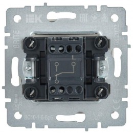 Выключатель проходной 1-кл. СП BRITE ВС10-1-6-БрБ 10А механизм бел. IEK BR-V12-0-10-K01