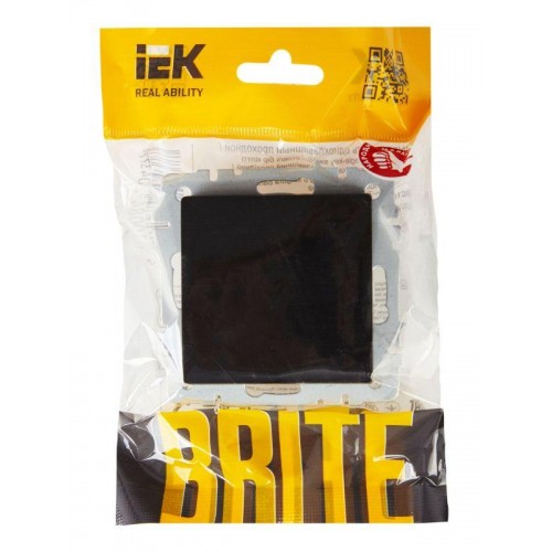 Выключатель проходной 1-кл. СП BRITE ВС10-1-6-БрЧ 10А механизм черн. IEK BR-V12-0-10-K02
