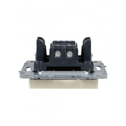 Выключатель проходной 1-кл. СП BRITE ВС10-1-6-БрКр 10А механизм беж. IEK BR-V12-0-10-K10