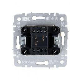Выключатель проходной 1-кл. СП BRITE ВС10-1-6-БрКр 10А механизм беж. IEK BR-V12-0-10-K10
