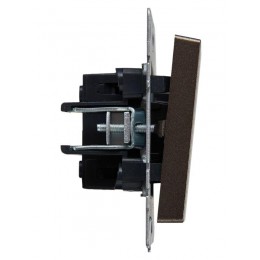 Выключатель проходной 1-кл. СП BRITE ВС10-1-6-БрТБ 10А механизм бронза IEK BR-V12-0-10-K45