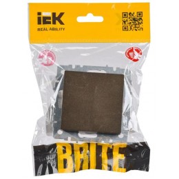 Выключатель проходной 1-кл. СП BRITE ВС10-1-6-БрТБ 10А механизм бронза IEK BR-V12-0-10-K45