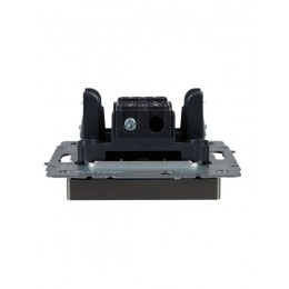 Выключатель проходной 1-кл. СП BRITE ВС10-1-6-БрС 10А механизм сталь IEK BR-V12-0-10-K46