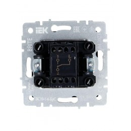 Выключатель проходной 1-кл. СП BRITE ВС10-1-6-БрС 10А механизм сталь IEK BR-V12-0-10-K46
