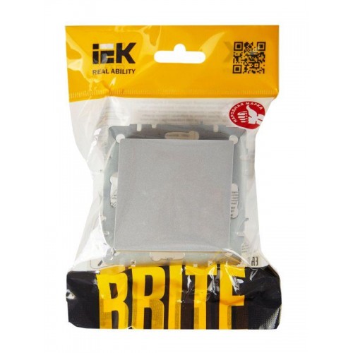 Выключатель проходной 1-кл. СП BRITE ВС10-1-6-БрА 10А механизм алюм. IEK BR-V12-0-10-K47