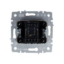 Выключатель 1-кл. СП BRITE ВС10-1-4-БрКр 10А самовозвратн. механизм беж. IEK BR-V14-0-10-K10