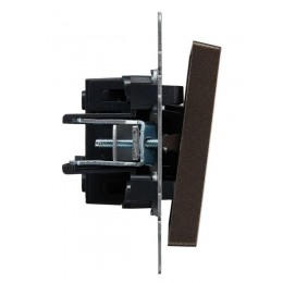 Выключатель 1-кл. СП BRITE ВС10-1-4-БрТБ 10А самовозвратн. механизм бронза IEK BR-V14-0-10-K45