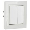 Выключатель 2-кл. СП BRITE ВСР10-2-0-БрБ 10А в сборе бел. IEK BR-V20-0-10-K01-F