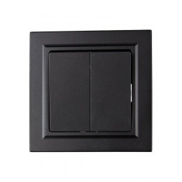 Выключатель 2-кл. СП BRITE ВСР10-2-0-БрЧ 10А в сборе черн. IEK BR-V20-0-10-K02-F