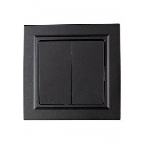 Выключатель 2-кл. СП BRITE ВСР10-2-0-БрЧ 10А в сборе черн. IEK BR-V20-0-10-K02-F