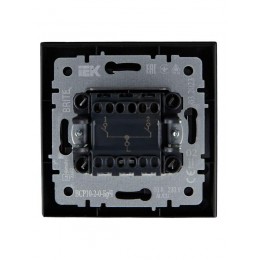 Выключатель 2-кл. СП BRITE ВСР10-2-0-БрЧ 10А в сборе черн. IEK BR-V20-0-10-K02-F