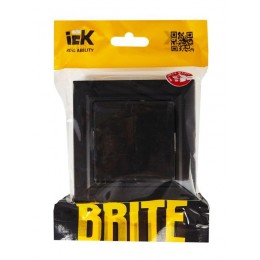 Выключатель 2-кл. СП BRITE ВСР10-2-0-БрЧ 10А в сборе черн. IEK BR-V20-0-10-K02-F