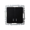 Выключатель 2-кл. СП BRITE ВС10-2-1-БрЧ 10А с индик. механизм черн. IEK BR-V20-1-10-K02