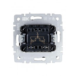 Выключатель 2-кл. СП BRITE ВС10-2-1-БрЧ 10А с индик. механизм черн. IEK BR-V20-1-10-K02