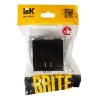 Выключатель 2-кл. СП BRITE ВС10-2-1-БрЧ 10А с индик. механизм черн. IEK BR-V20-1-10-K02