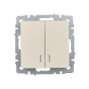 Выключатель 2-кл. СП BRITE ВС10-2-1-БрКр 10А с индик. механизм беж. IEK BR-V20-1-10-K10