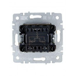 Выключатель 2-кл. СП BRITE ВС10-2-1-БрКр 10А с индик. механизм беж. IEK BR-V20-1-10-K10