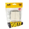 Выключатель 2-кл. СП BRITE ВС10-2-1-БрКр 10А с индик. механизм беж. IEK BR-V20-1-10-K10