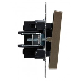 Выключатель 2-кл. СП BRITE ВС10-2-1-БрШ 10А с индик. механизм шампань IEK BR-V20-1-10-K37