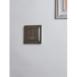 Выключатель 2-кл. СП BRITE ВС10-2-1-БрШ 10А с индик. механизм шампань IEK BR-V20-1-10-K37