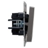 Выключатель 2-кл. СП BRITE ВС10-2-1-БрС 10А с индик. механизм сталь IEK BR-V20-1-10-K46