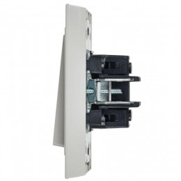 Выключатель проходной 2-кл. СП BRITE ВС10-2-6-БрБ 10А механизм бел. IEK BR-V22-0-10-K01