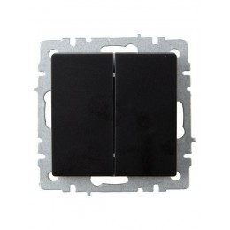 Выключатель проходной 2-кл. СП BRITE ВС10-2-6-БрЧ 10А механизм черн. IEK BR-V22-0-10-K02