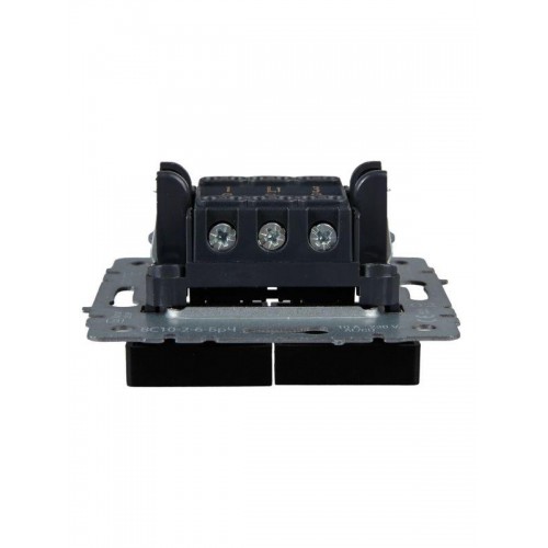 Выключатель проходной 2-кл. СП BRITE ВС10-2-6-БрЧ 10А механизм черн. IEK BR-V22-0-10-K02