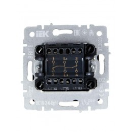 Выключатель проходной 2-кл. СП BRITE ВС10-2-6-БрЧ 10А механизм черн. IEK BR-V22-0-10-K02