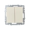 Выключатель проходной 2-кл. СП BRITE ВС10-2-6-БрКр 10А механизм беж. IEK BR-V22-0-10-K10
