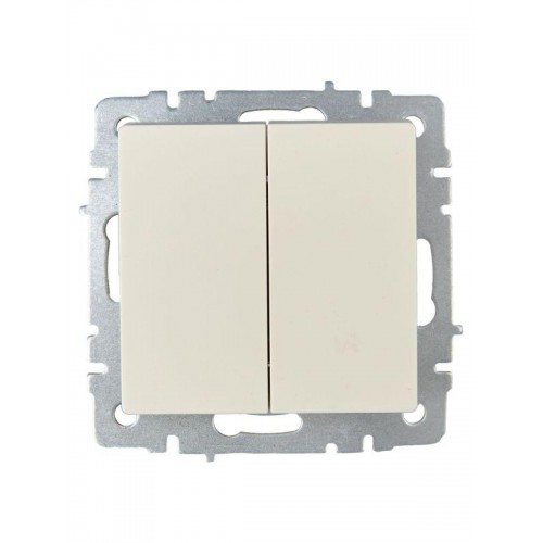 Выключатель проходной 2-кл. СП BRITE ВС10-2-6-БрКр 10А механизм беж. IEK BR-V22-0-10-K10