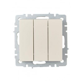 Выключатель 3-кл. СП BRITE ВС10-3-0-БрКр 10А механизм беж. IEK BR-V30-0-10-K10
