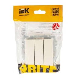 Выключатель 3-кл. СП BRITE ВС10-3-0-БрКр 10А механизм беж. IEK BR-V30-0-10-K10