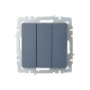 Выключатель 3-кл. СП BRITE ВС10-3-0-БрМ 10А механизм маренго IEK BR-V30-0-10-K35