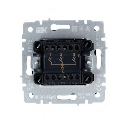Выключатель 3-кл. СП BRITE ВС10-3-0-БрМ 10А механизм маренго IEK BR-V30-0-10-K35