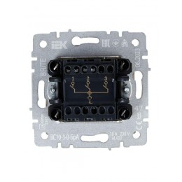 Выключатель 3-кл. СП BRITE ВС10-3-0-БрА 10А механизм алюм. IEK BR-V30-0-10-K47