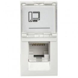 Розетка компьютерная 1-м 1мод. RJ45 кат.5E UTP механизм PRIMER IEK CKK-40D-RI1-K01